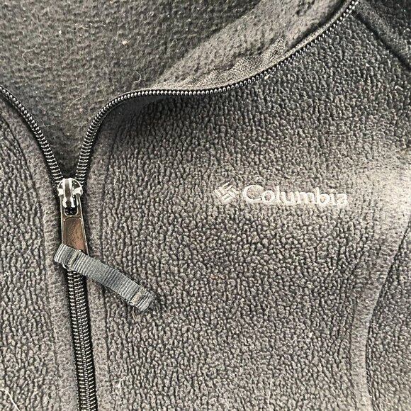 Columbia Womens Fleece Jacket Small Full Zip Stand Collar Black Cozy Casual - Picture 10 of 12